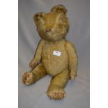 Gold Plush Fur Straw Filled Teddy Bear