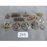 Collection of Military Badges Including RHA and Royal Warwickshire