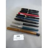 Collection of Ten Fountain Pens