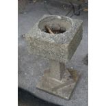 Concrete Birdbath on Plinth