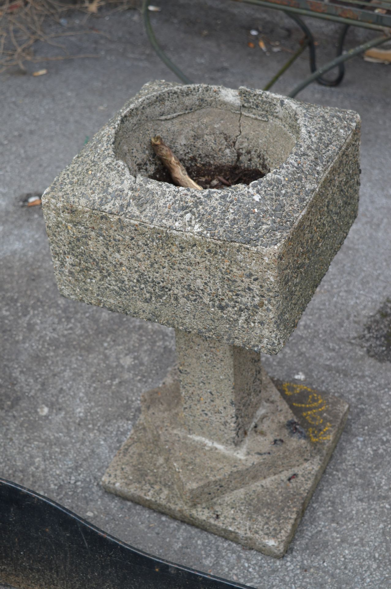 Concrete Birdbath on Plinth