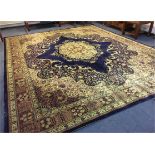 Large Blue Ground Floral Pattern Rug 15'x12'