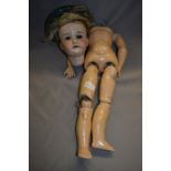 A&M German Pot Headed Doll with Composite Body (AF)