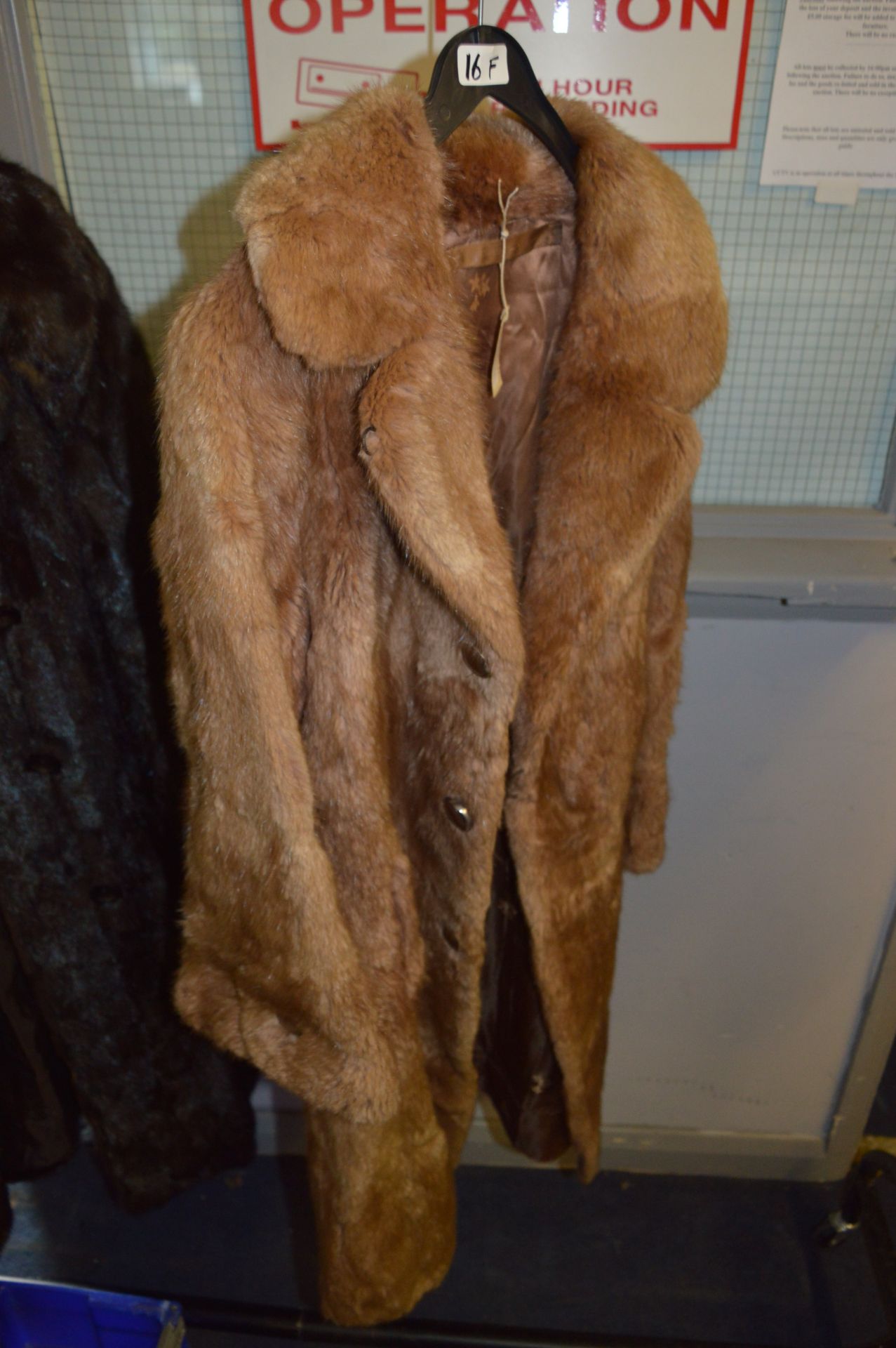 Long Musquash Fur Coat