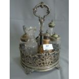 Silver Plate Condiment and Serving Set