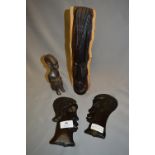 Four Ebony Carved African Figurines