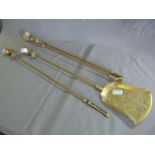 Brass Fire Tools with Ball and Claw Handles