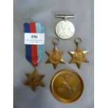 WWII Medals Group; Defence Medal, Italy, France, Germany and 3945 Stars