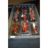 Plastic Box Containing Diecast Model Fire Engines