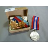 WWII Medal Group; B3246 Skipper RNR J.W. Hornby, Defence Medal, 3945 Star and an Atlantic Star