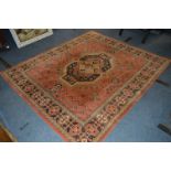 Eastern Patterned Terracotta Coloured Wall Rug 5'4" by 4'6"