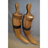 Pair of Wood Block Boot Stretchers