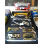 Five Boxed Model Vehicles; Trucks, Buses and Cars