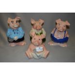 Wade Natwest Pig Money Banks Family of Four