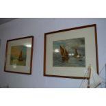 Pair of Framed Oil Paintings "Coastal Scenes" Jack Motley 1923