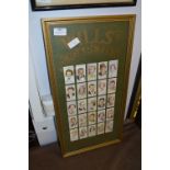 Framed Wills Cigarettes Cards "Film Stars"