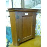 Oak Wall Mounted Corner Cabinet