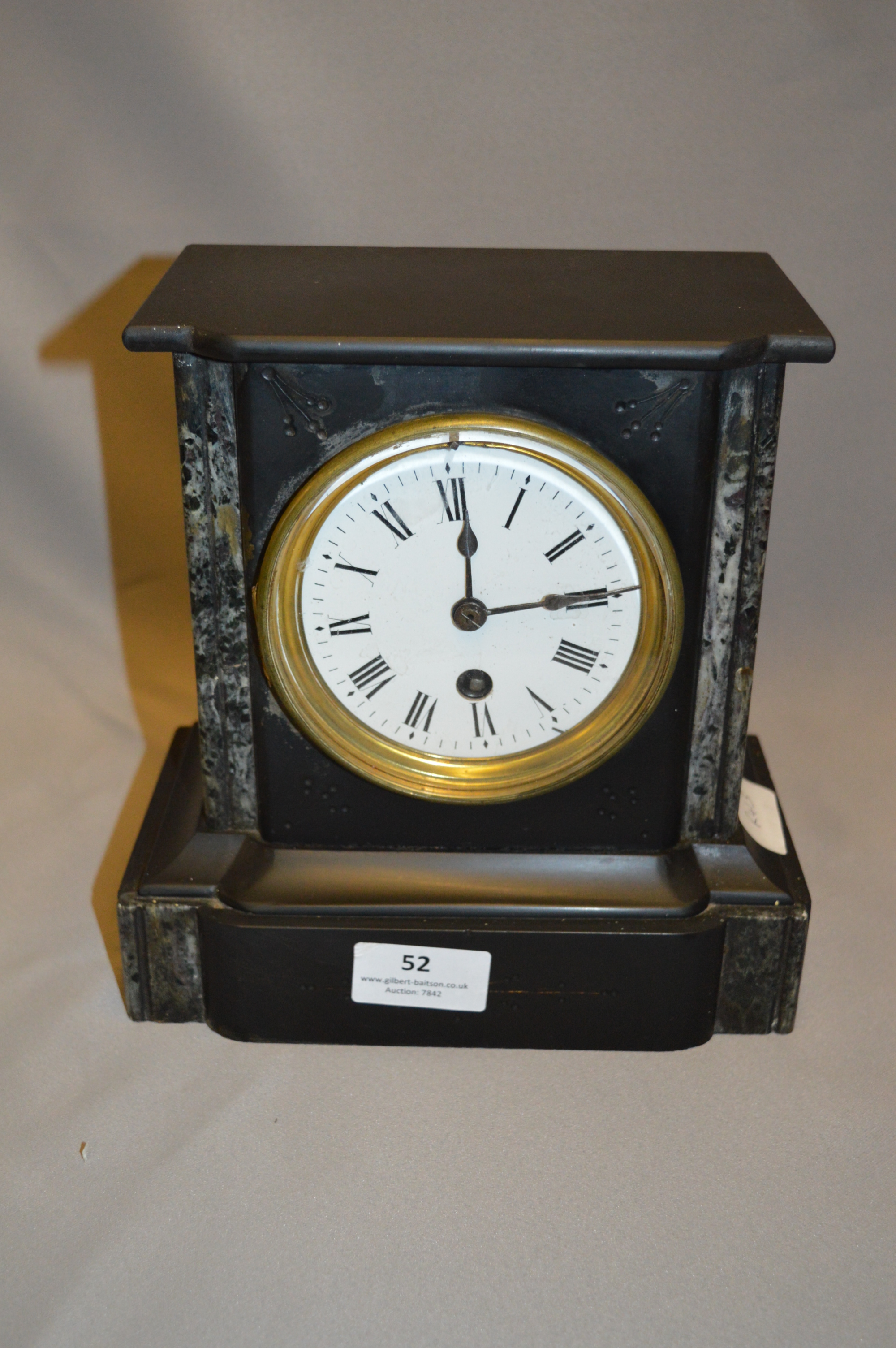 Black Slate Mantel Clock