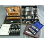 Selection of Cased Silver Plated Cutlery