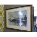 Large Framed Photo "Hull Fish Docks and Trawlers"