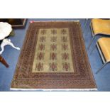 Brown Patterned Rug 5'9" by 4'4"