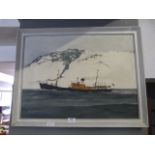 Oil on Board Hull Trawler "Kingston Sardius" by Bill Wellburn
