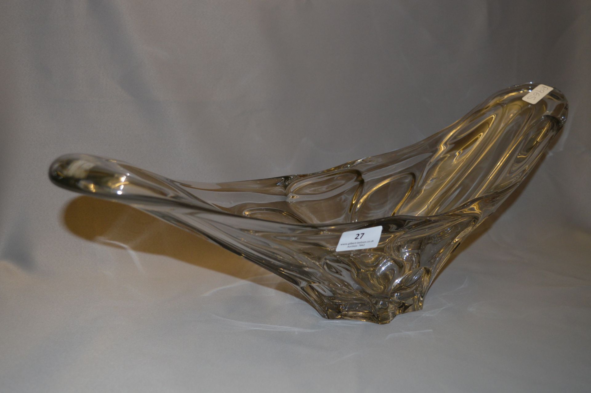 Large Heavy Glass Fruit Bowl