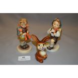 Three Goebel Pottery Figurines
