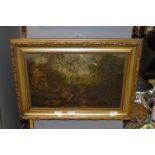 Gilt Framed Oil on Canvas "Sinonburn Waterfall"