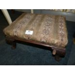 Small Edwardian Footstool on Cabriole Legs