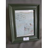 WWII Silk Handkerchief in a Frame