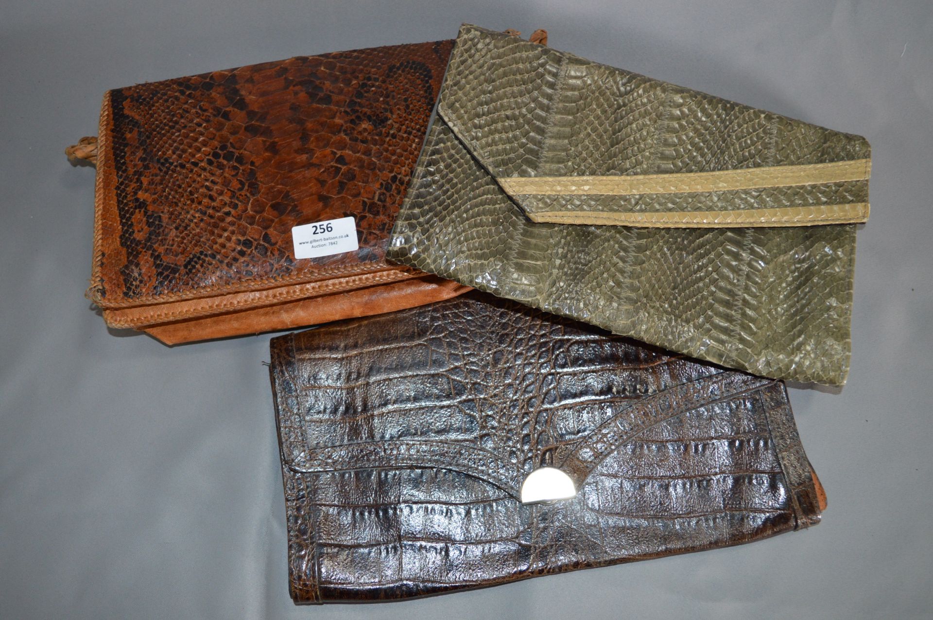 Three Snakeskin Handbags