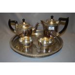 Viners Silver Plated Tea Set on Chrome Tray