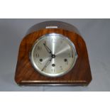 Walnut Cased Mantel Clock with Westminster Chimes