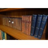 Collection of Leather Bound Classic Novels and Wild Birds Volumes