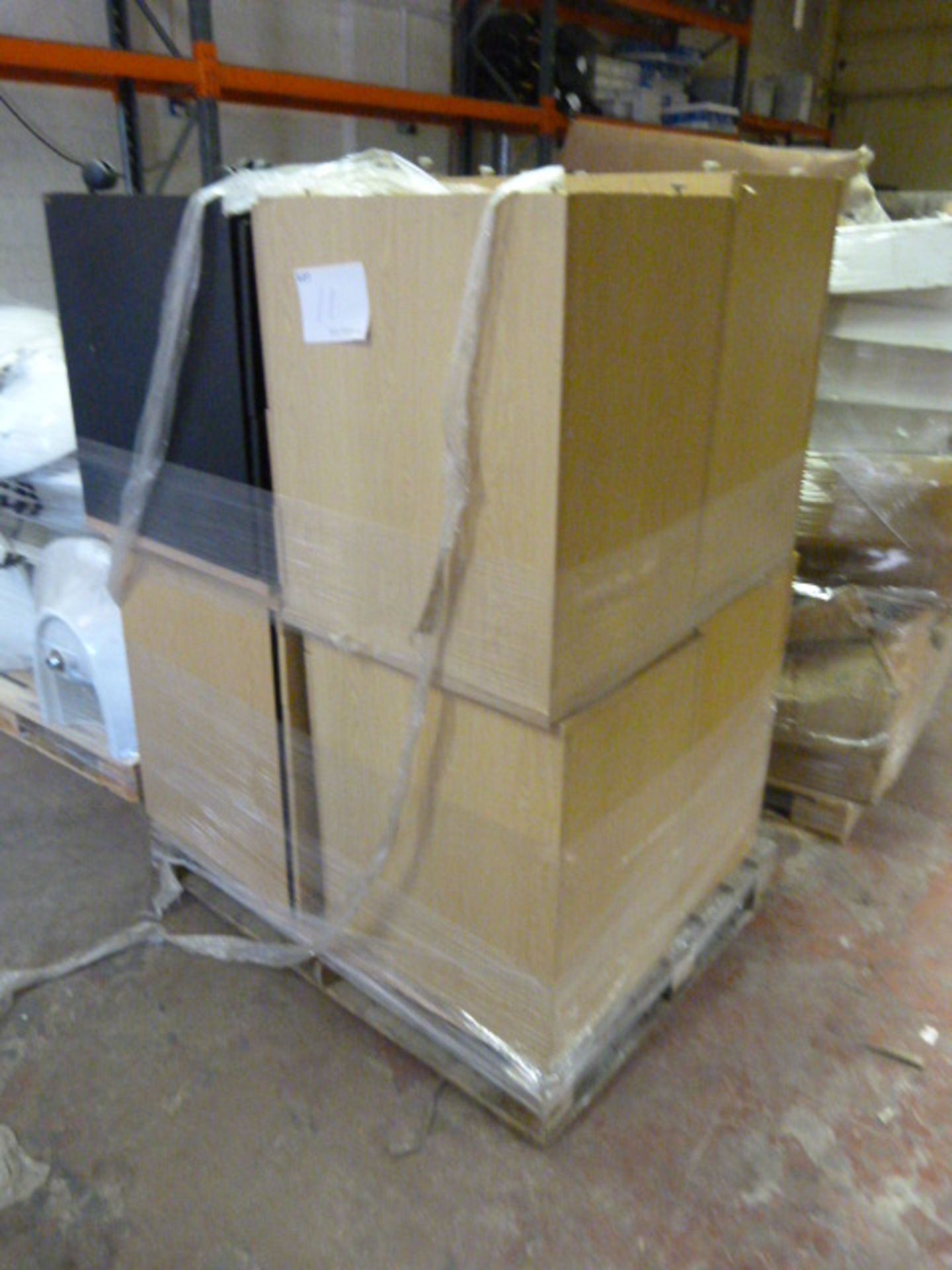 *Pallet Containing Twelve Stand Alone Drawer Pedestals in Light Oak Finish