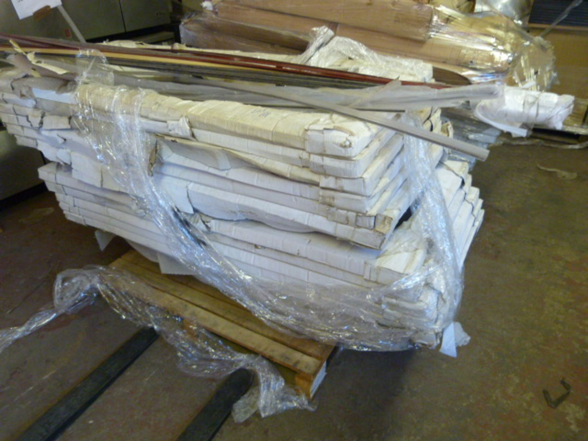 *Pallet Containing Eleven Acrylic Baths, Assorted Bath Seals, Carpet Strip, etc.