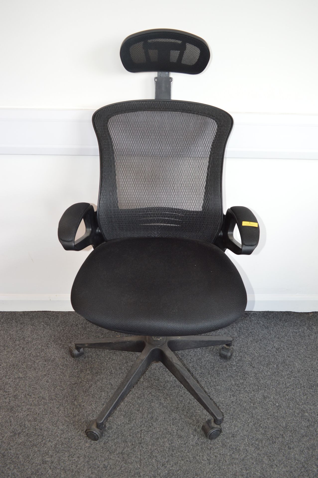 *Contemporary Gas Lift Manager's Chair with Mesh Back and Headrest