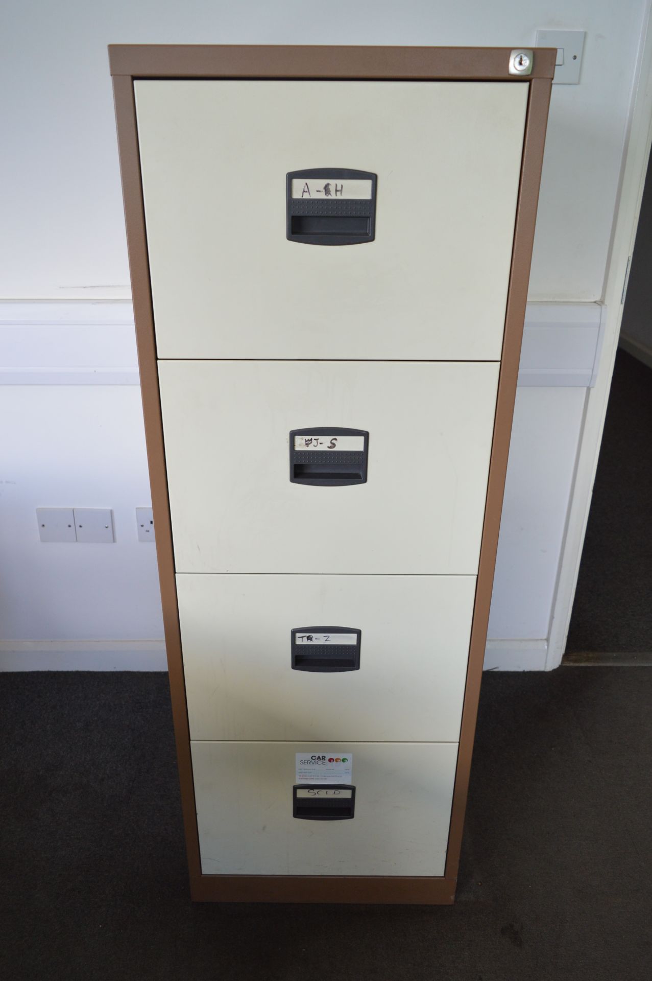 *Four Drawer Foolscap Filing Cabinet (Coffee and Cream)