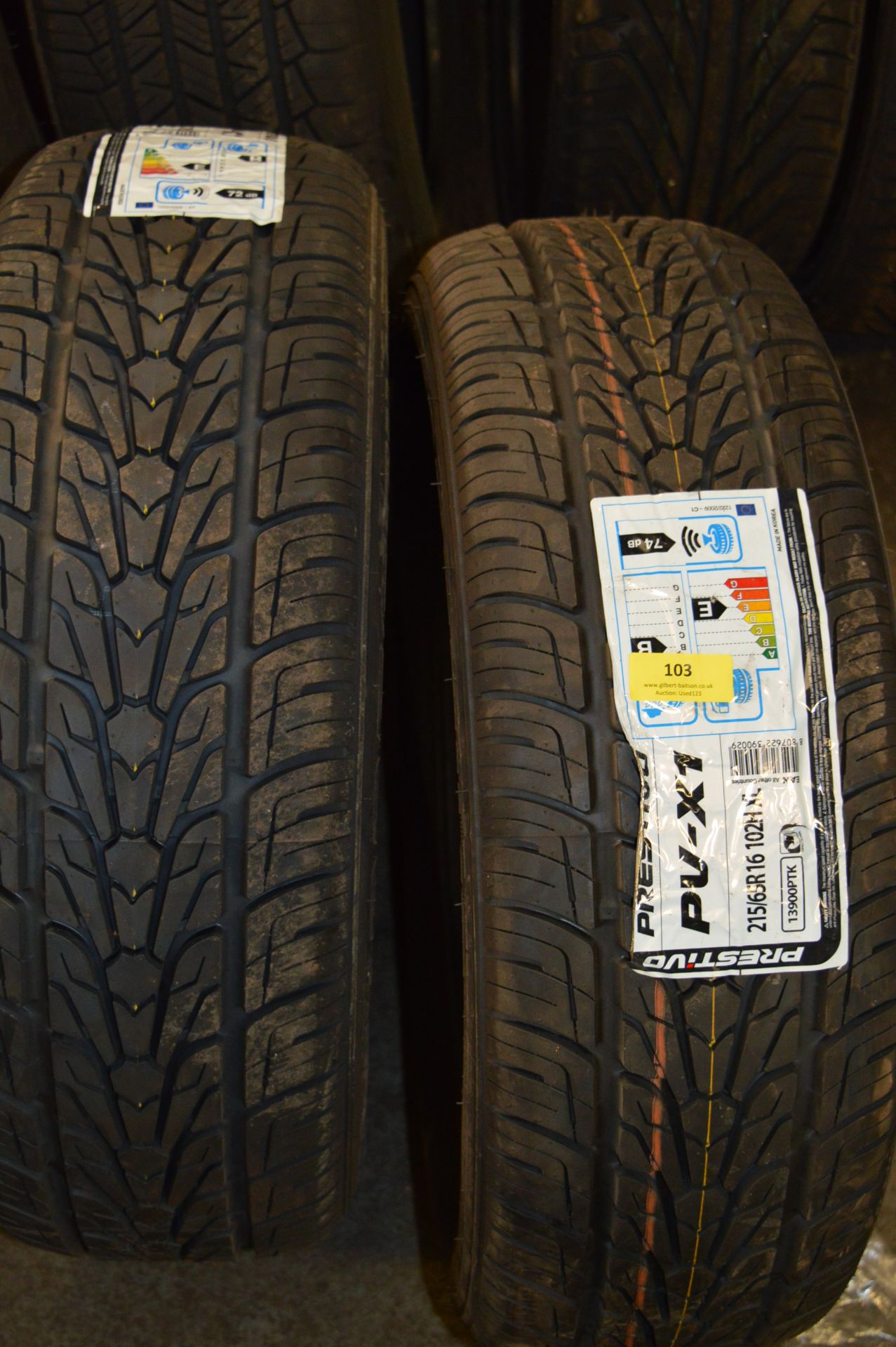 *Two Prestivo 215/65R16 Tyres