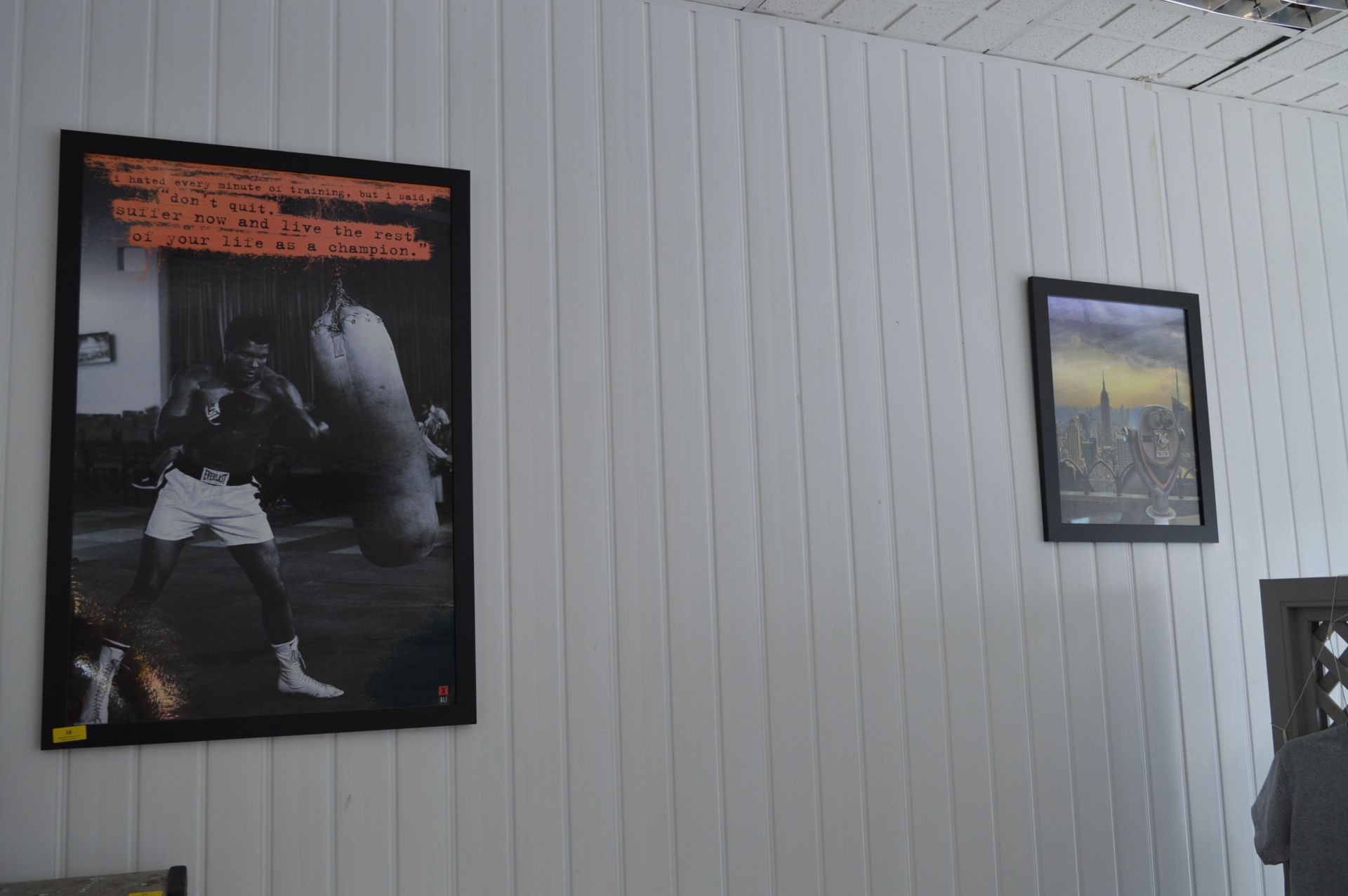 *Two Framed Prints "Muhammad Ali" and "New York Skyline"