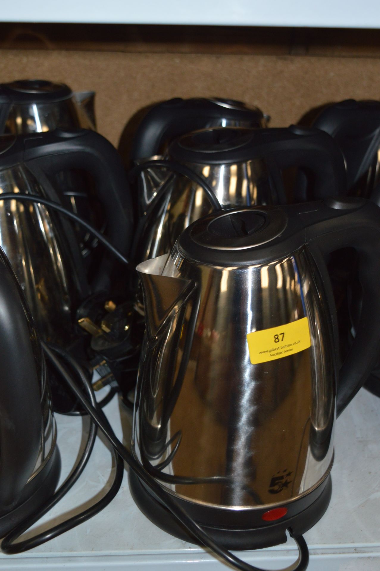 *Three Chrome Jug Kettles