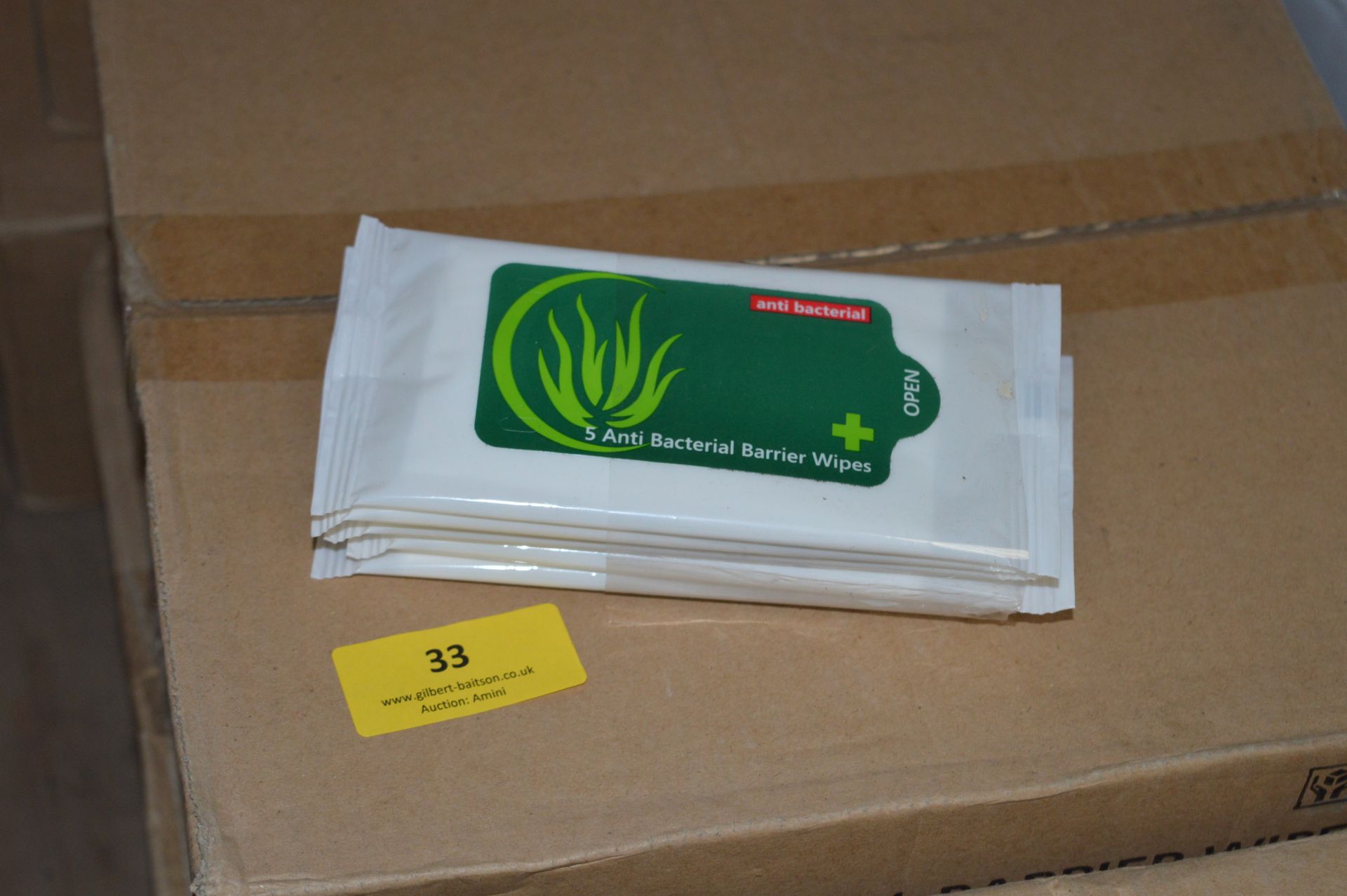 *Two Boxes Containing 24x5 Packs of Antibacterial Wipes