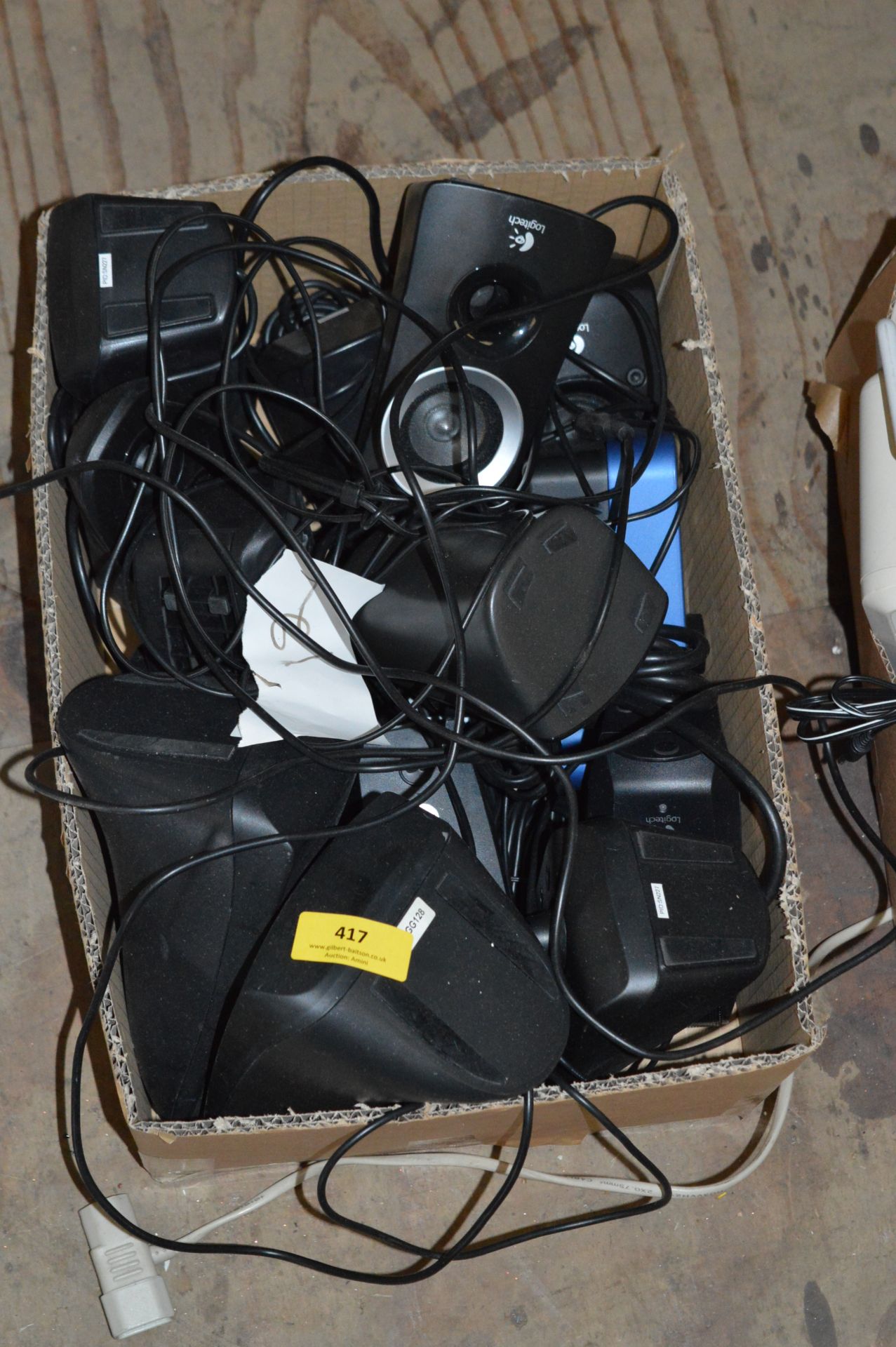 *Box Containing Computer Speakers