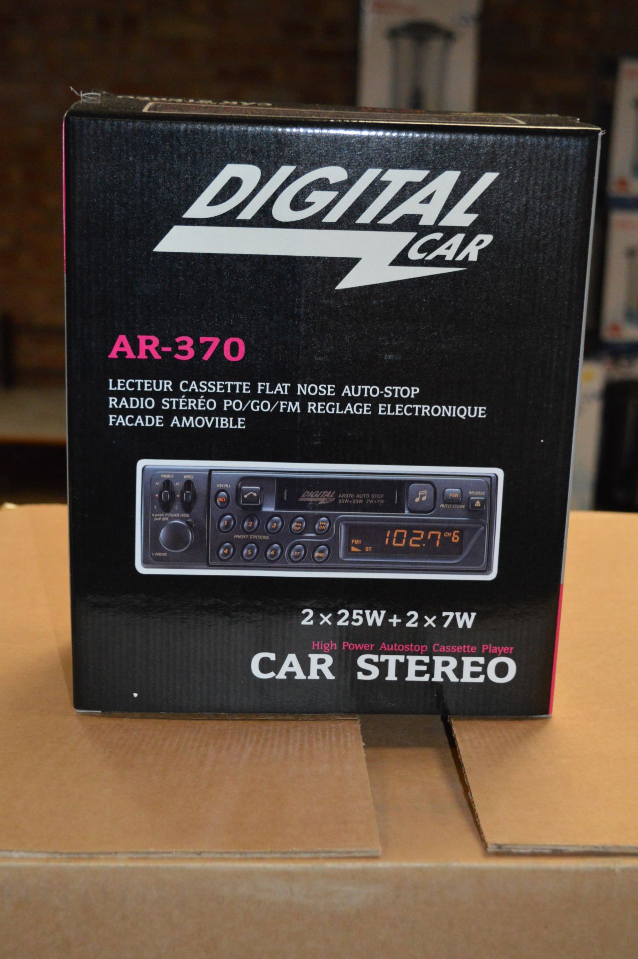 *Box Containing Six Digital Car Stereos Model: AR370
