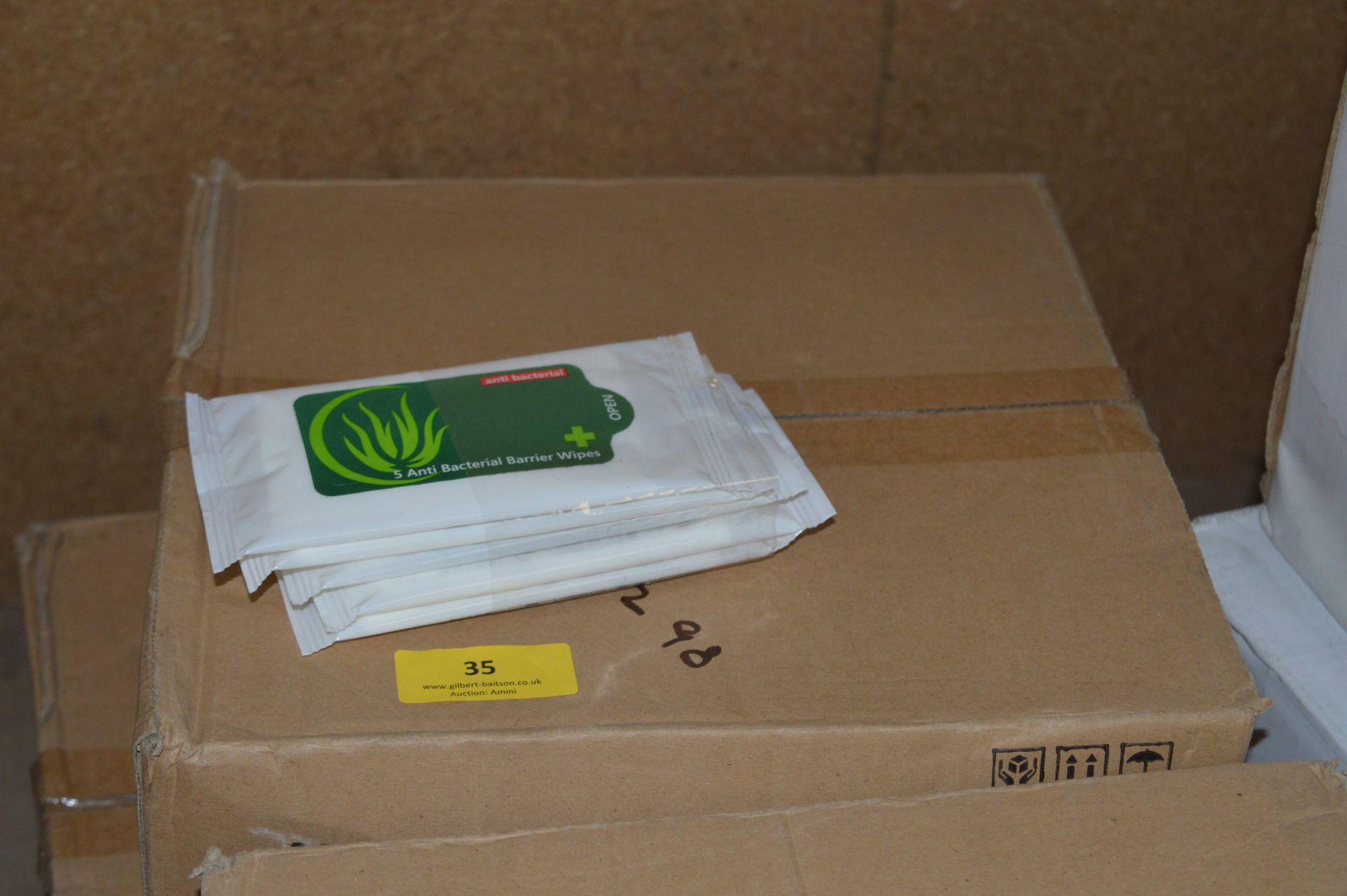 *Two Boxes Containing 24x5 Packs of Antibacterial Wipes