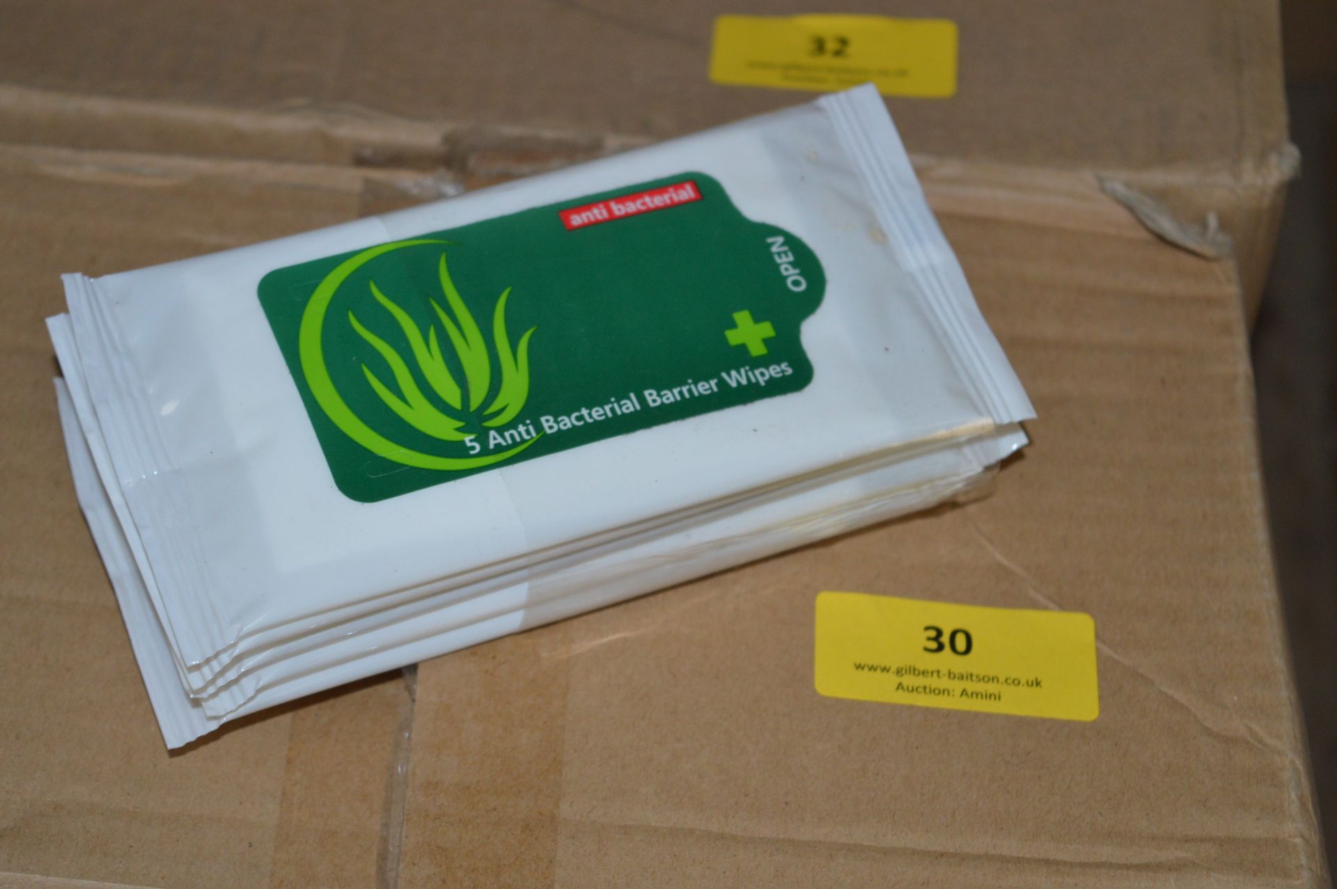 *Two Boxes Containing 24x5 Packs of Antibacterial Wipes