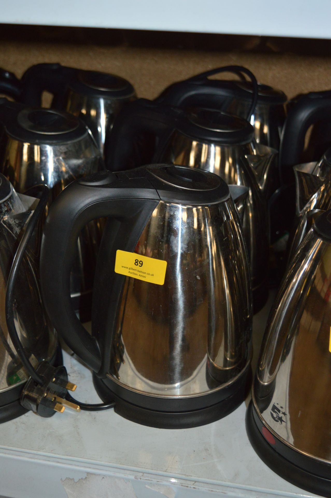 *Three Chrome Jug Kettles