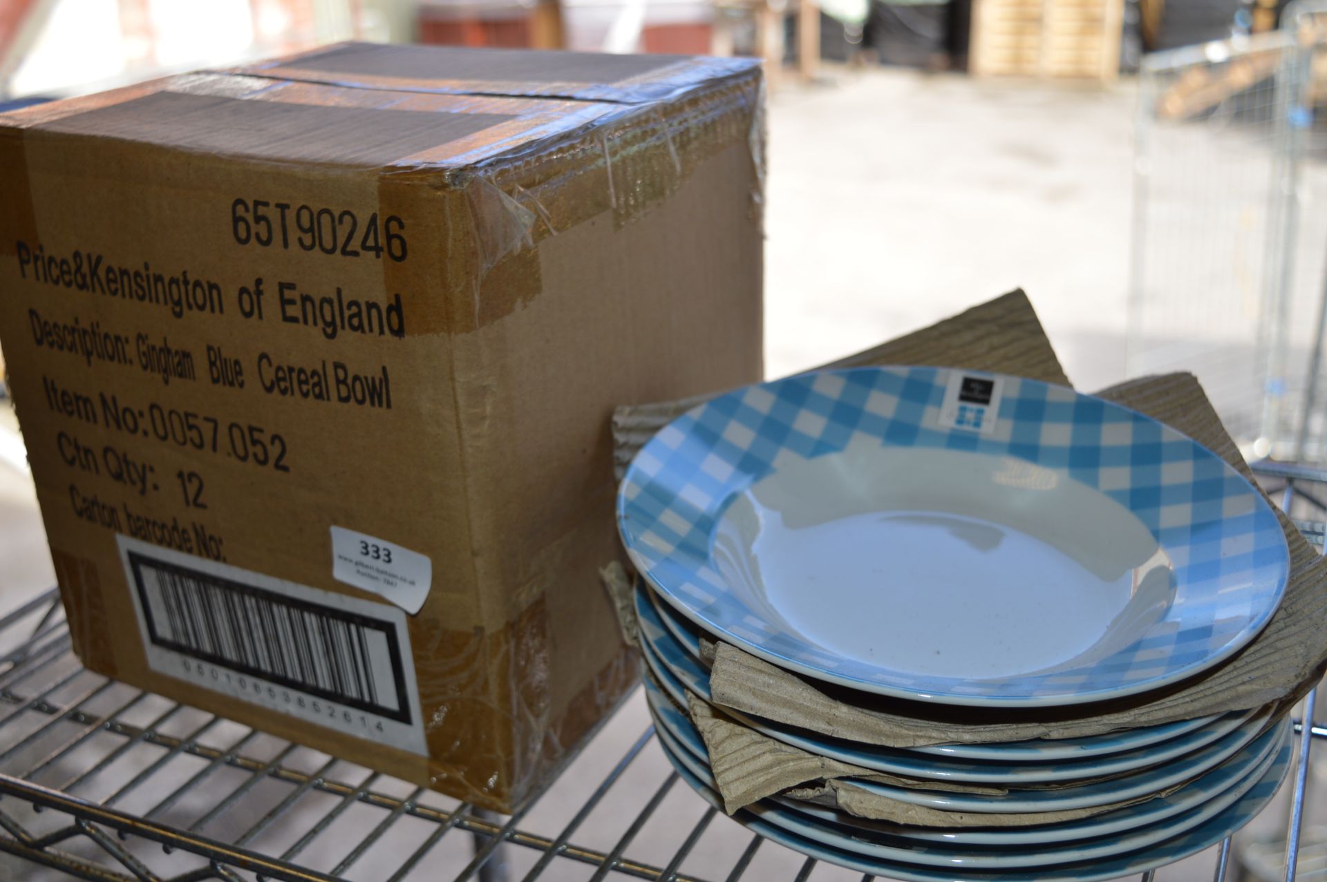 Nineteen Price & Kensington Gingham Blue Cereal Bowls