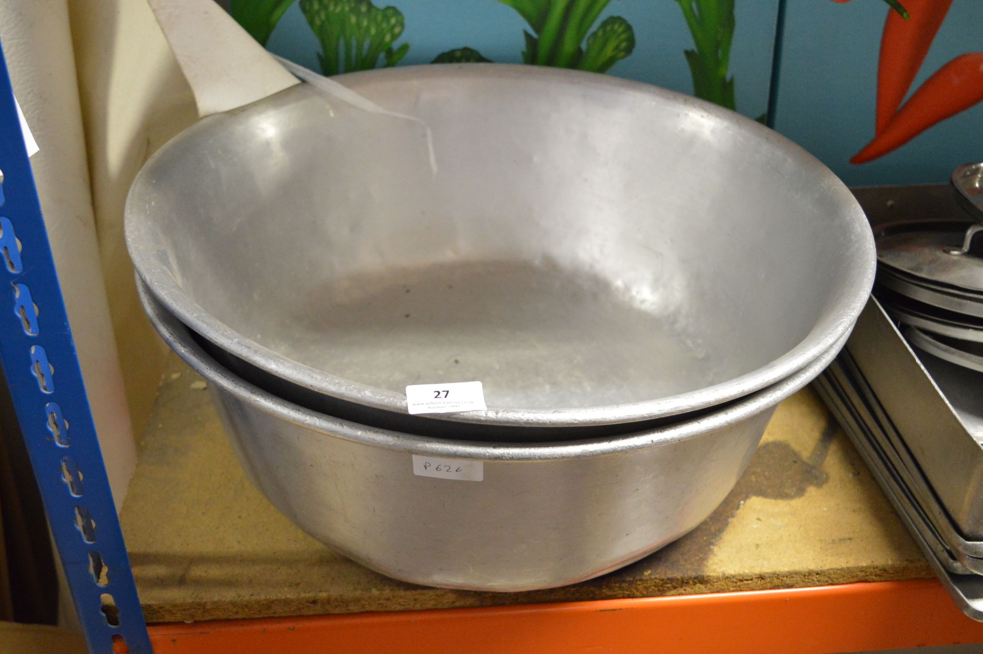 Two Large Aluminium Bowls